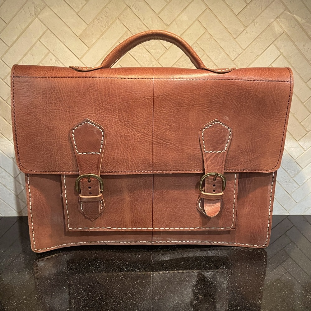 Leather Briefcase - Satchel